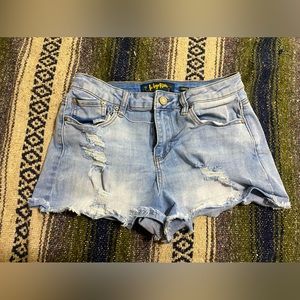 Indigo Rein Destroyed Light Wash Shorts